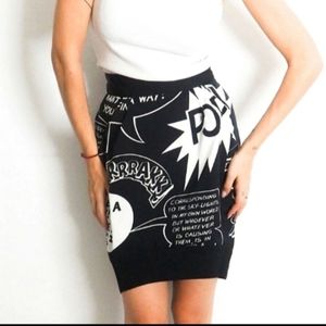 ICEBERG Vintage Pop Art Comic Print Skirt